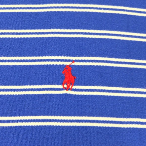 Polo by Ralph Lauren Shirt Men XXL Blue Striped Short Sleeve Golf Outdoors - Picture 3 of 9